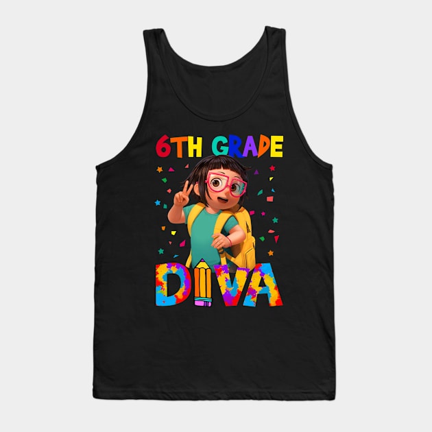 6th Grade Diva Back To School Tank Top by Camryndougherty